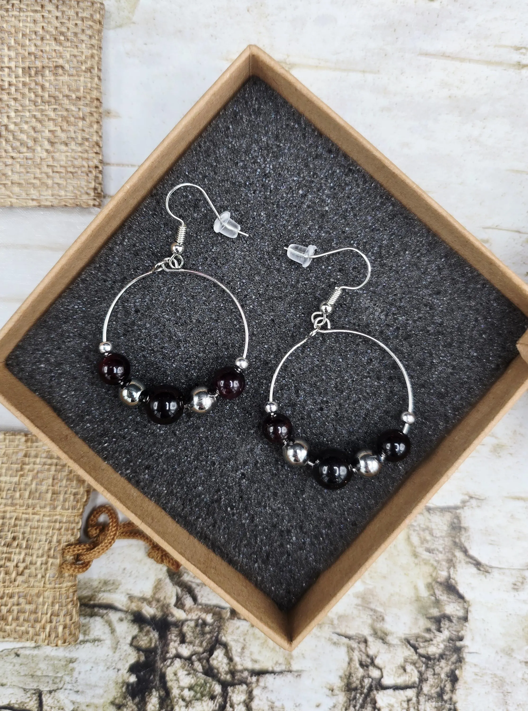 Garnet Earrings — Jewelry